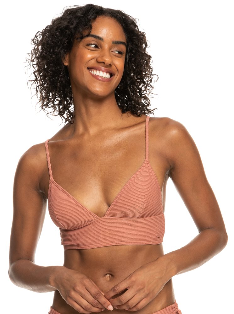 Pink Women\'s Roxy Coconut Crew Tank Bikini Tops | USA SILT-53706