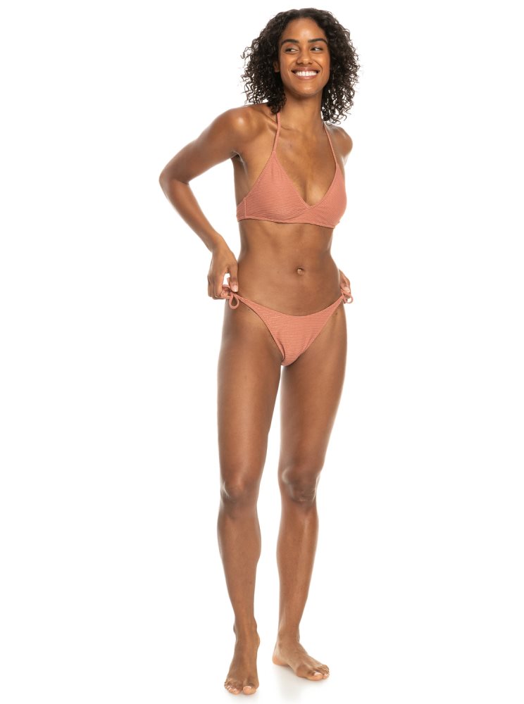 Pink Women's Roxy Coconut Crew Triangle Bikini Tops | USA NUCO-63259