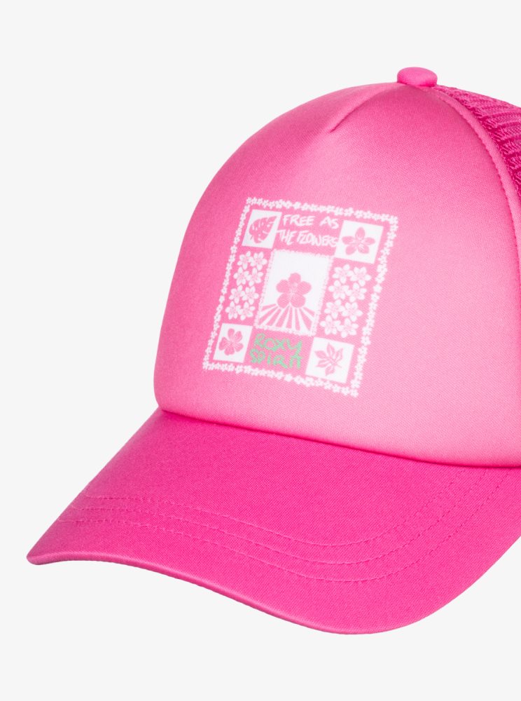 Pink Women's Roxy Dig This Trucker Hats | USA BTEN-83072