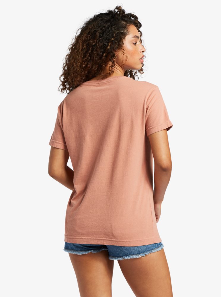 Pink Women's Roxy Endless Sunshine Oversized T Shirts | USA NKPR-73860