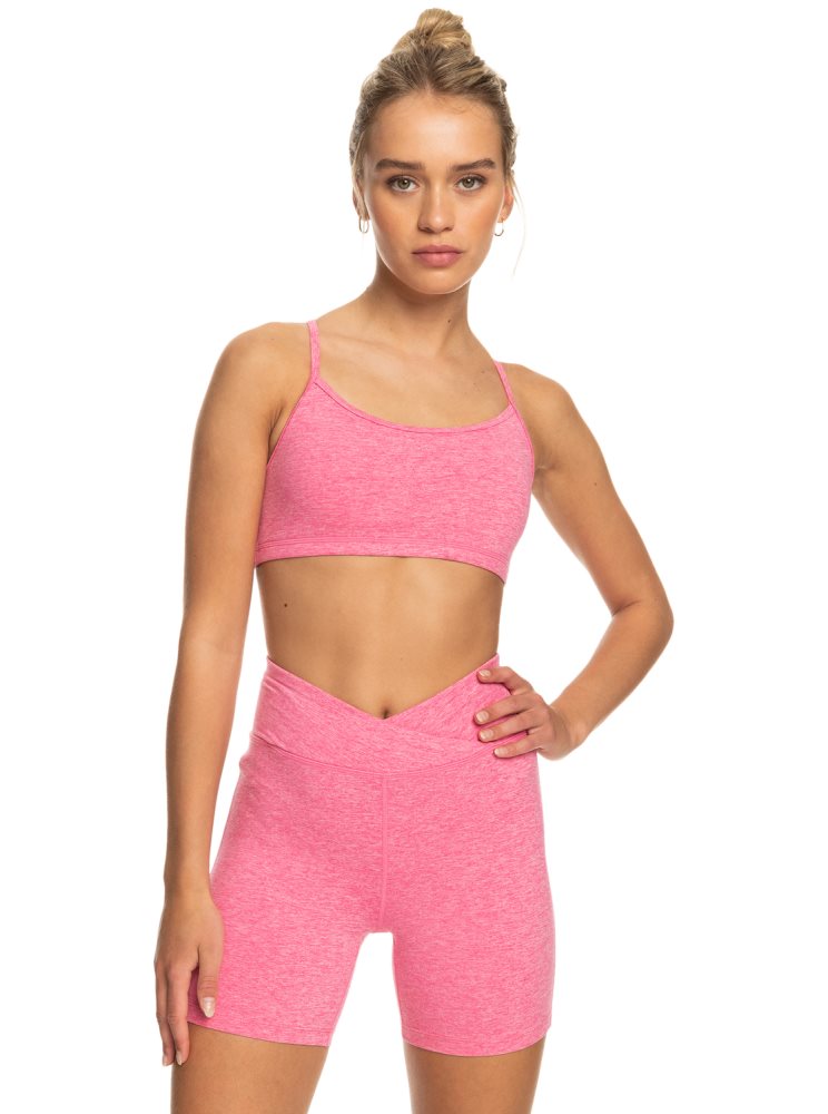 Pink Women's Roxy Everyday Sports Bra | USA TEMJ-30592