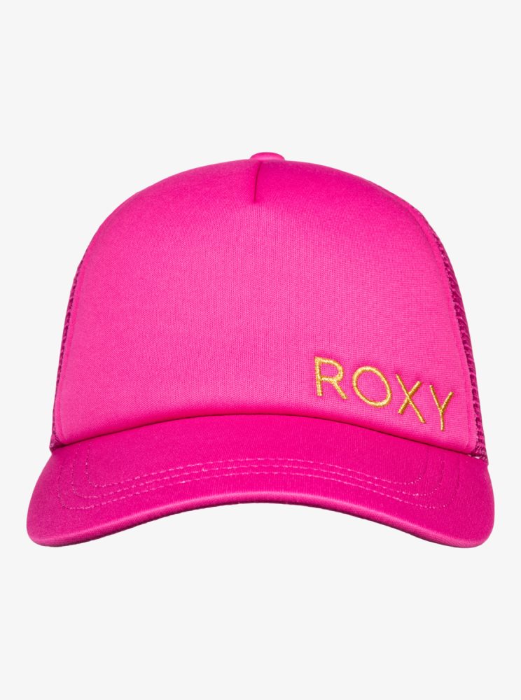 Pink Women's Roxy Finishline Trucker Hats | USA HMNF-89701