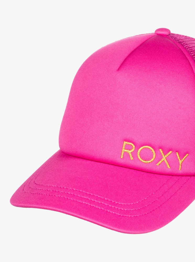 Pink Women's Roxy Finishline Trucker Hats | USA HMNF-89701