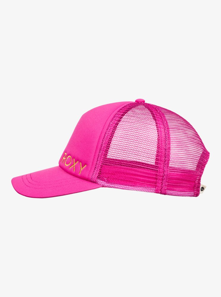 Pink Women's Roxy Finishline Trucker Hats | USA HMNF-89701