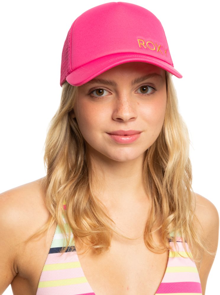 Pink Women\'s Roxy Finishline Trucker Hats | USA HMNF-89701