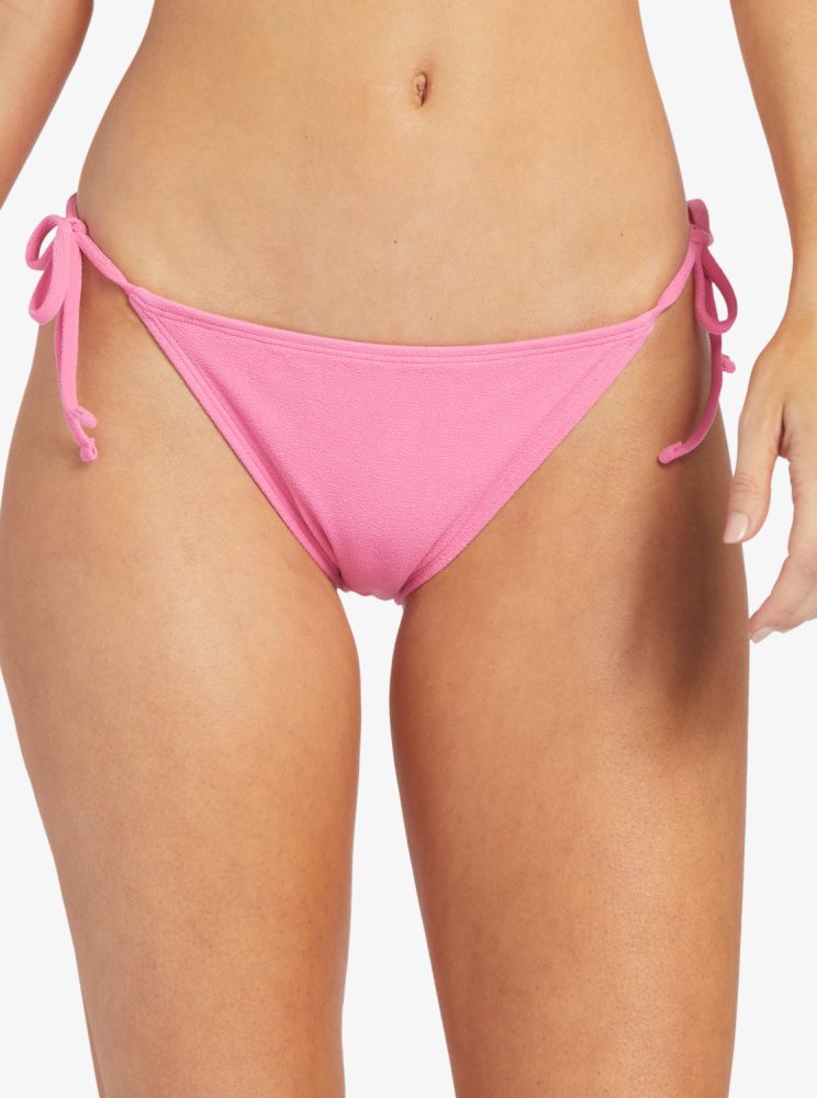 Pink Women\'s Roxy Hawaiian Heat Cheeky Bikini Bottoms | USA OXWV-72943