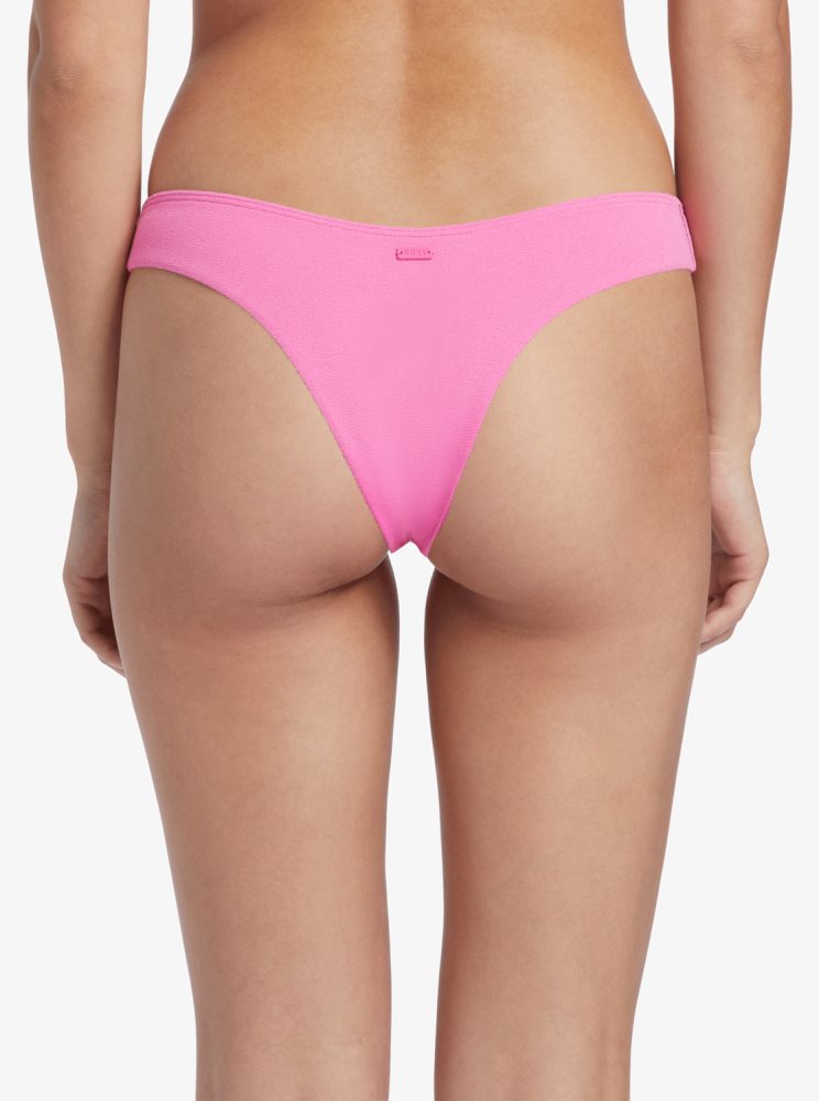 Pink Women's Roxy Hawaiian Heat High Leg Cheeky Bikini Bottoms | USA GWQO-62195