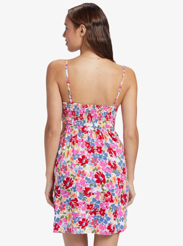 Pink Women's Roxy Hot Tropics Mini Dress | USA SHTQ-68092