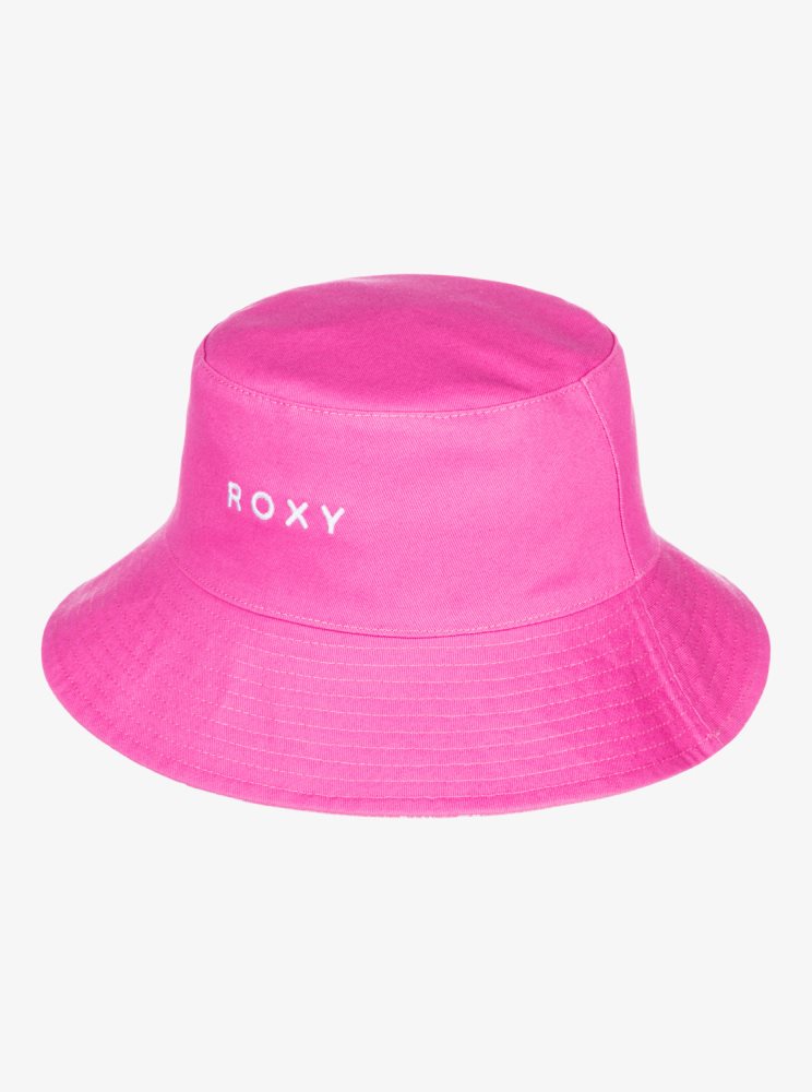 Pink Women's Roxy Jasmine Paradise Reversible Bucket Hats | USA IYXL-95740