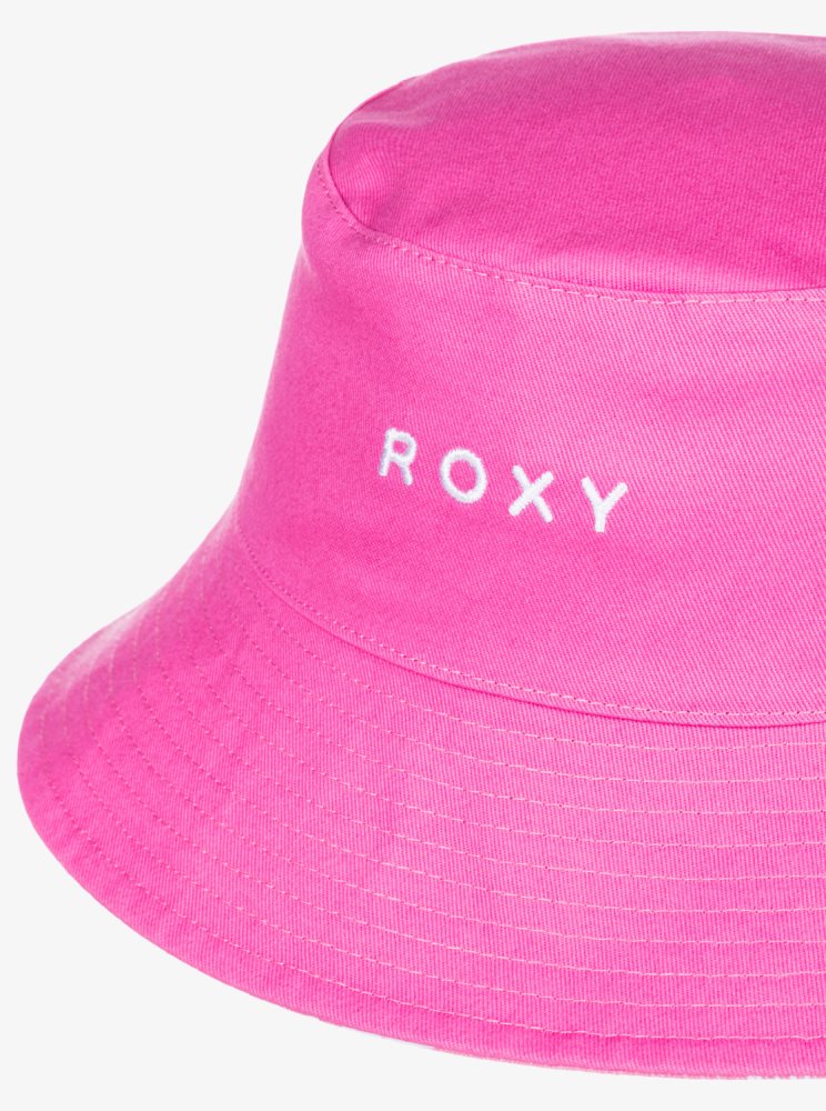 Pink Women's Roxy Jasmine Paradise Reversible Bucket Hats | USA IYXL-95740