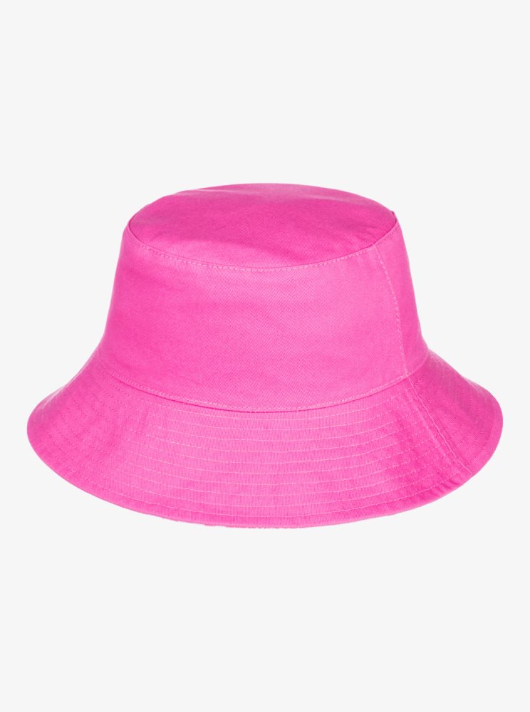 Pink Women's Roxy Jasmine Paradise Reversible Bucket Hats | USA IYXL-95740