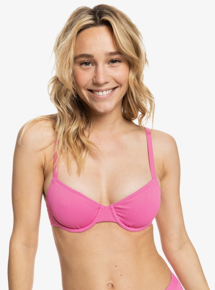 Pink Women\'s Roxy Love The Muse Bikini Tops | USA HDBE-19062