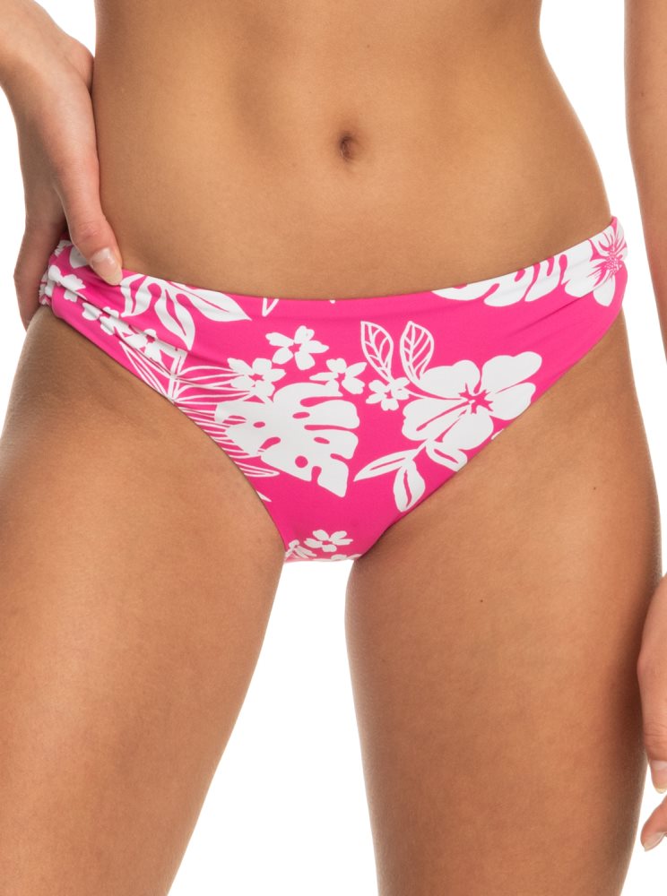 Pink Women\'s Roxy Printed Beach Classics Hipster Bikini Bottoms | USA IODV-29057