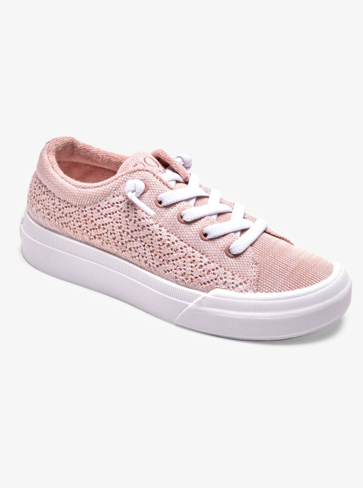 Pink Women\'s Roxy Rae Sneakers | USA HQRS-82360