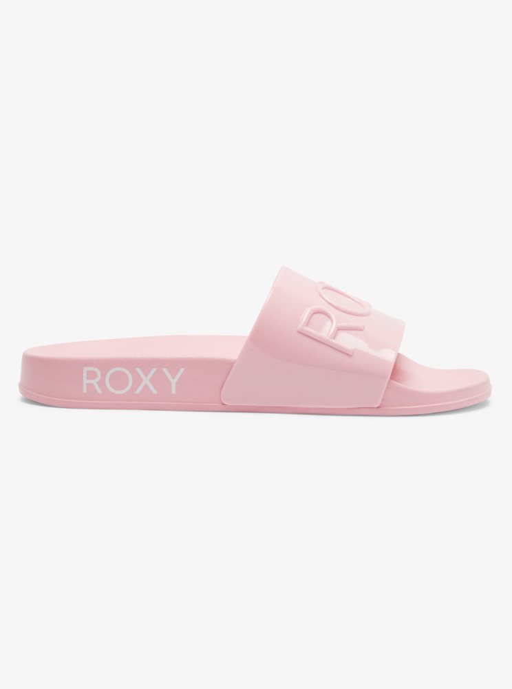 Pink Women's Roxy Slippy Jelly Sandals | USA TIXF-14796