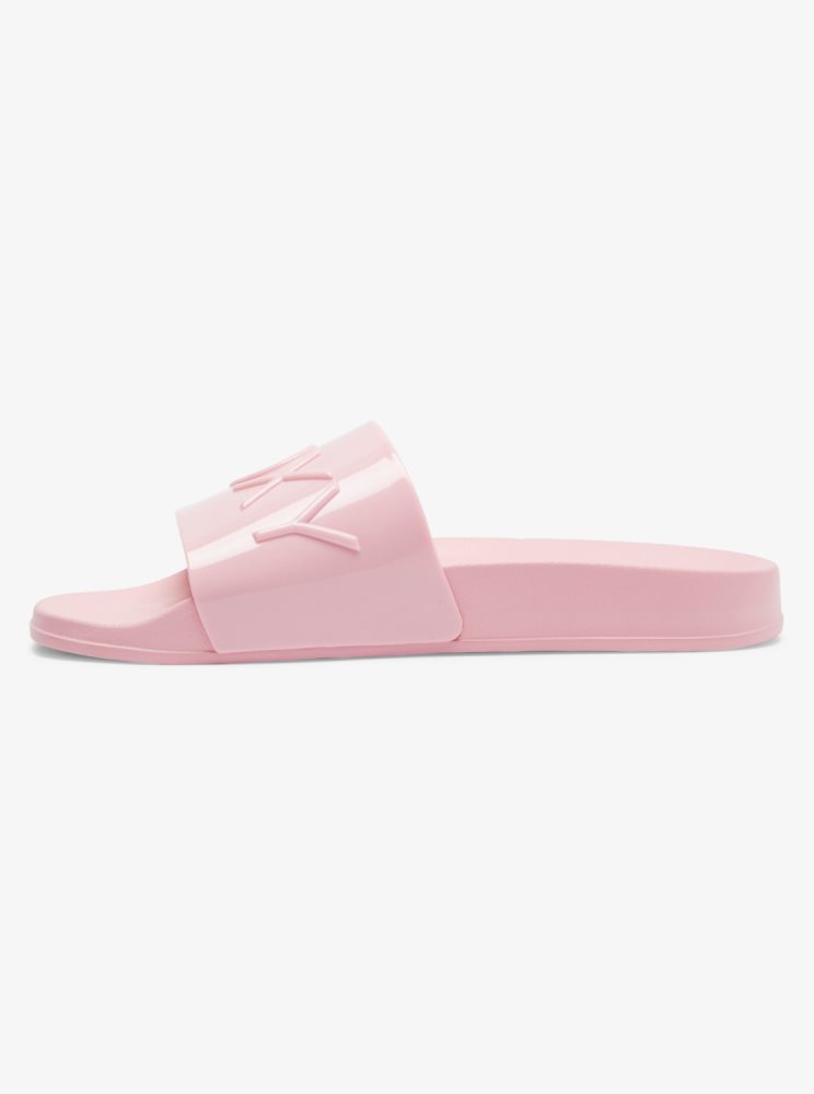 Pink Women's Roxy Slippy Jelly Sandals | USA TIXF-14796