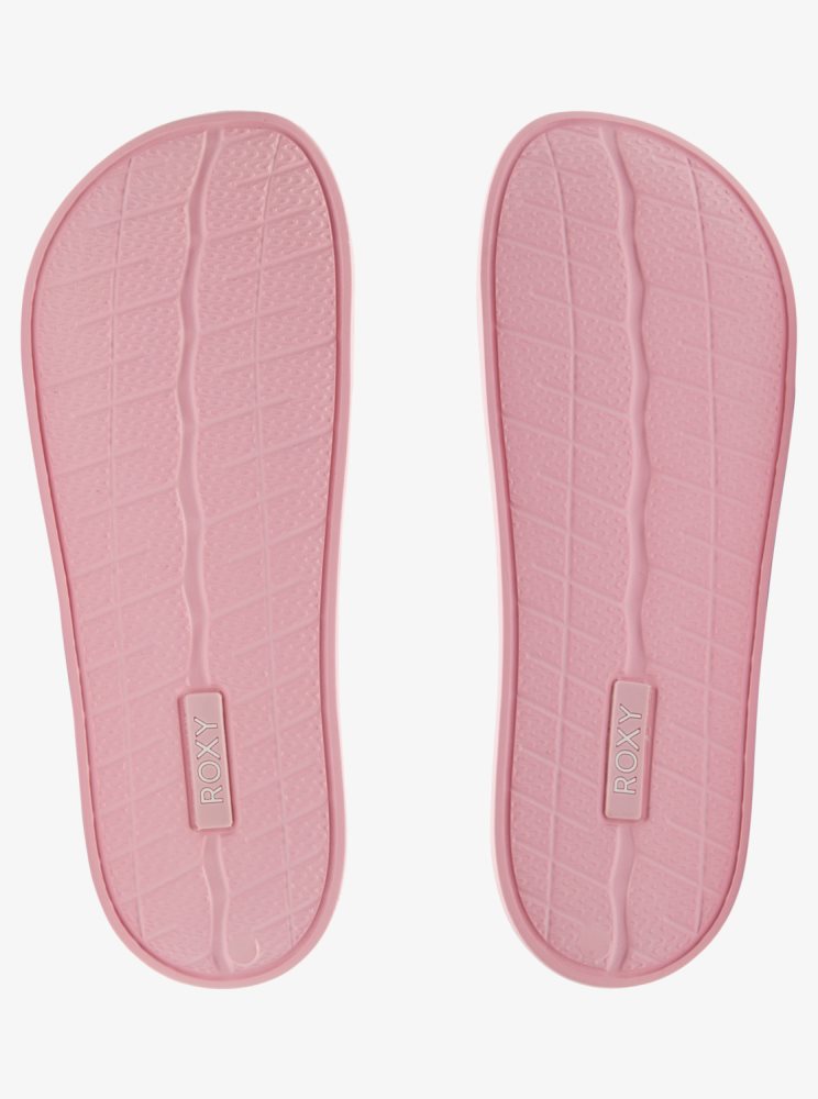 Pink Women's Roxy Slippy Jelly Sandals | USA TIXF-14796