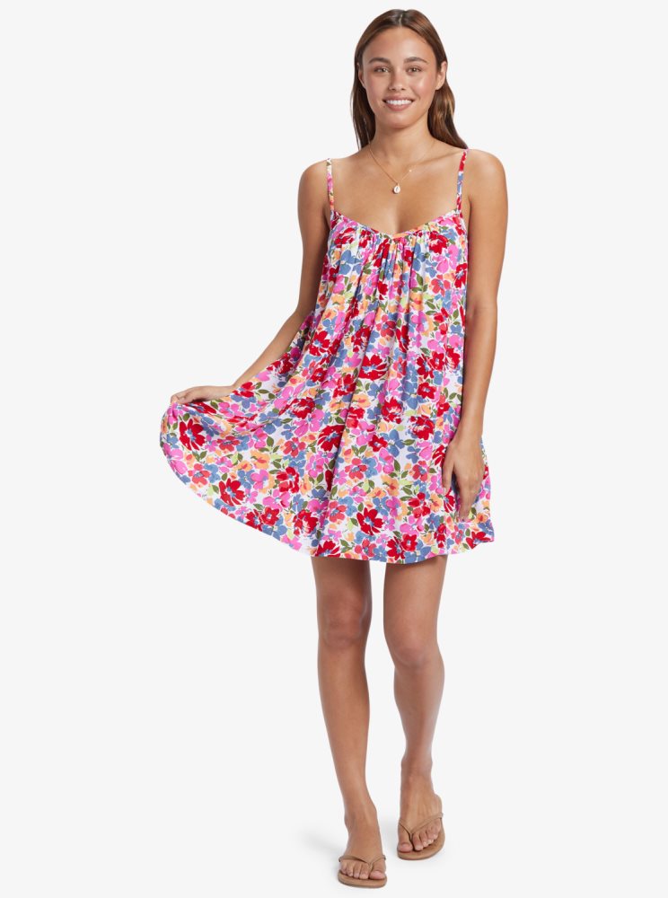 Pink Women's Roxy Summer Adventures Beach Dress | USA WZPR-20853