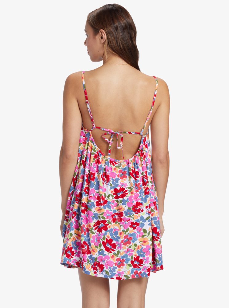 Pink Women's Roxy Summer Adventures Beach Dress | USA WZPR-20853