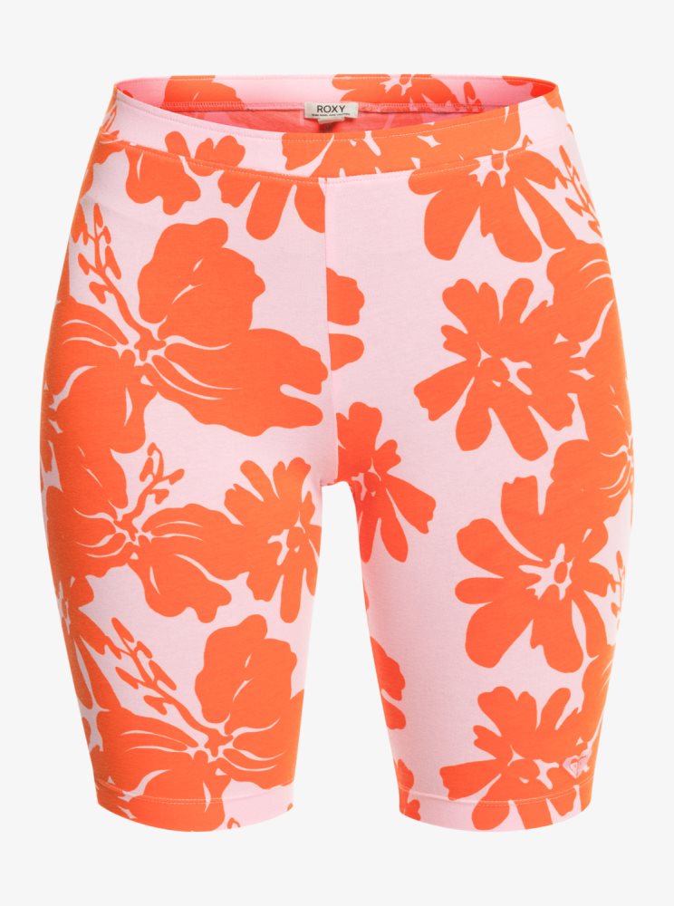 Pink Women's Roxy Surf.Kind.Kate. Bike Shorts | USA CJIG-49830