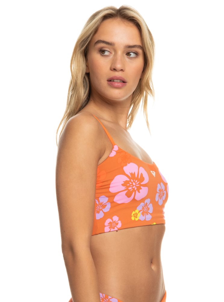 Pink Women's Roxy Surf.Kind.Kate. Reversible Tank Bikini Tops | USA STFU-01238