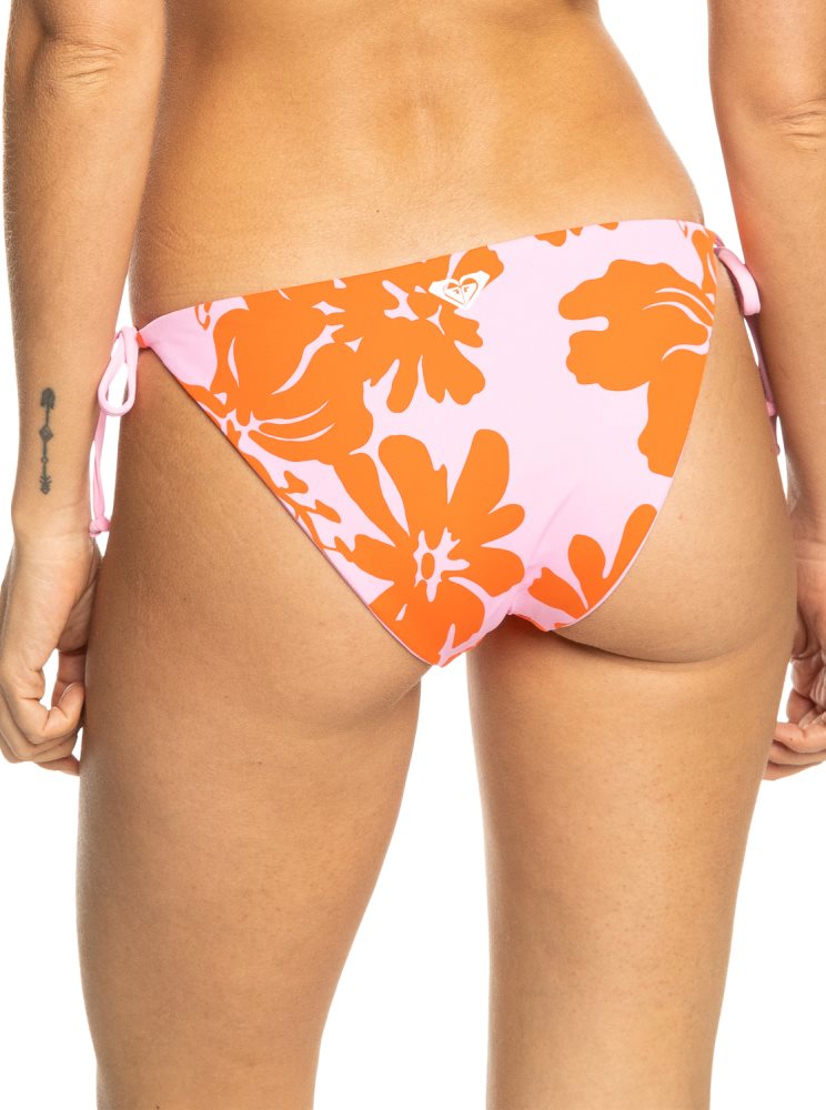 Pink Women's Roxy Surf.Kind.Kate. Tie Side Reversible Bikini Bottoms | USA EZJF-78436