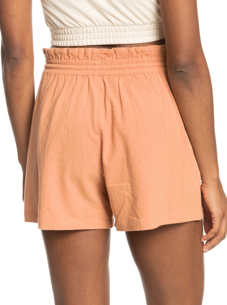 Pink Women's Roxy Sweet Souvenir High Waist Shorts | USA UWOB-25417