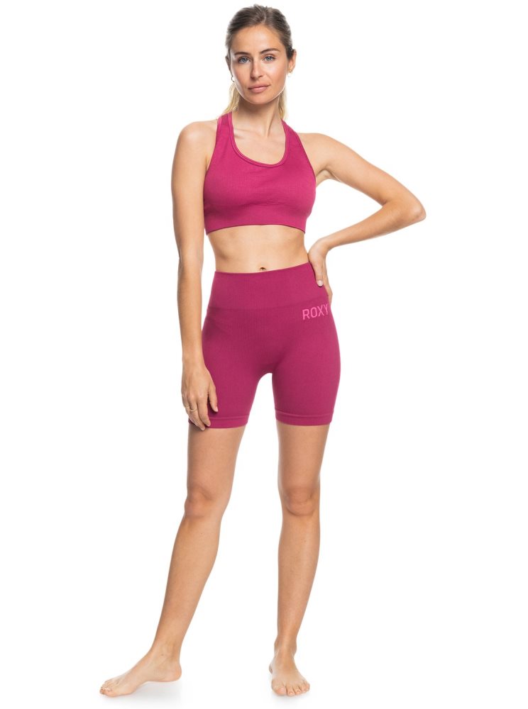 Pink Women's Roxy Time To Pretend Bike Shorts | USA PRTS-20593