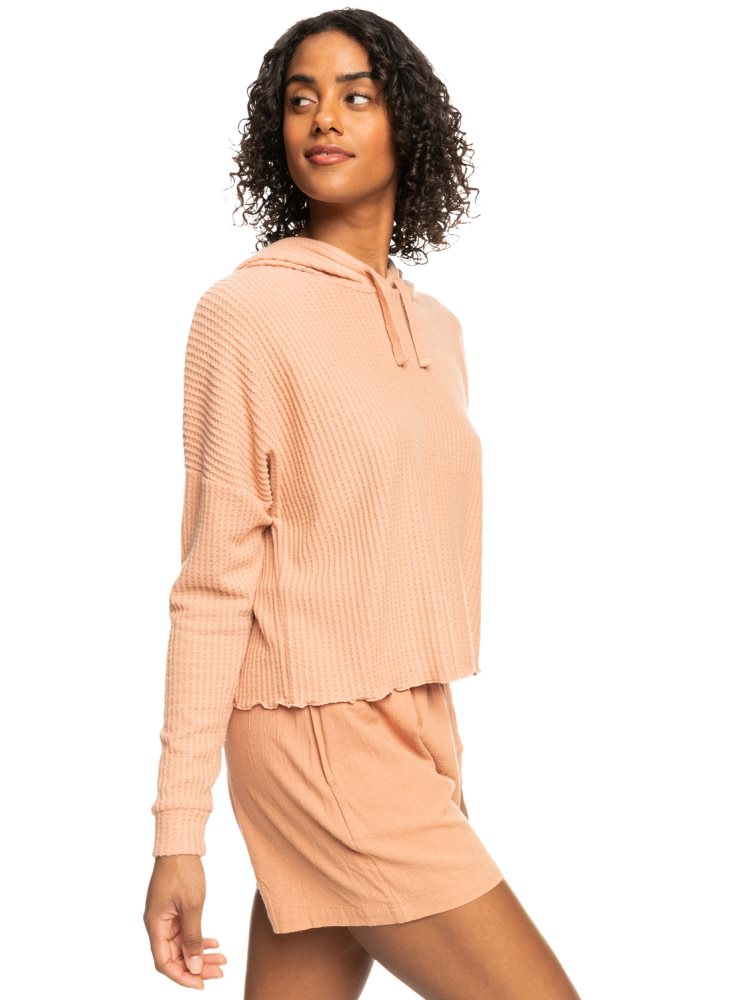 Pink Women's Roxy Twilight Mood Cozy Thermal Hoodie | USA ULDE-87962