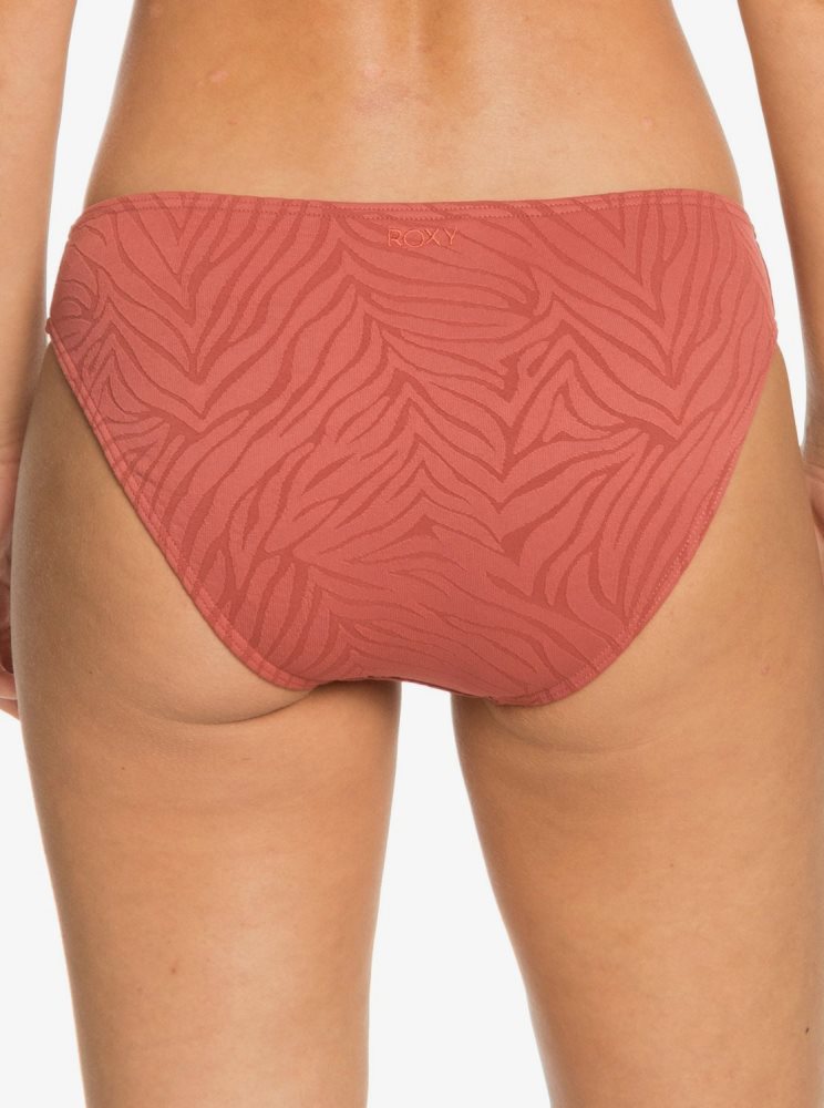 Pink Women's Roxy Wild Babe Full Bikini Bottoms | USA JIBF-56230