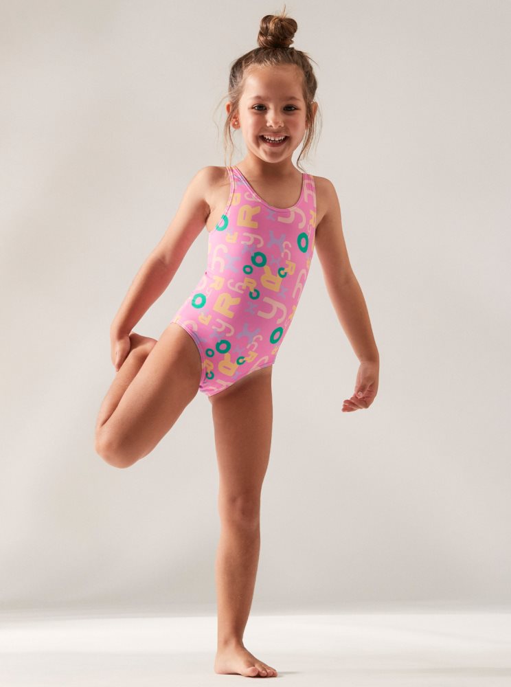 Purple Kids' Roxy 2-7 Funny Bambino One Piece Swimsuits | USA MLQZ-69103