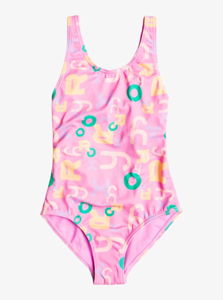 Purple Kids' Roxy 2-7 Funny Bambino One Piece Swimsuits | USA MLQZ-69103