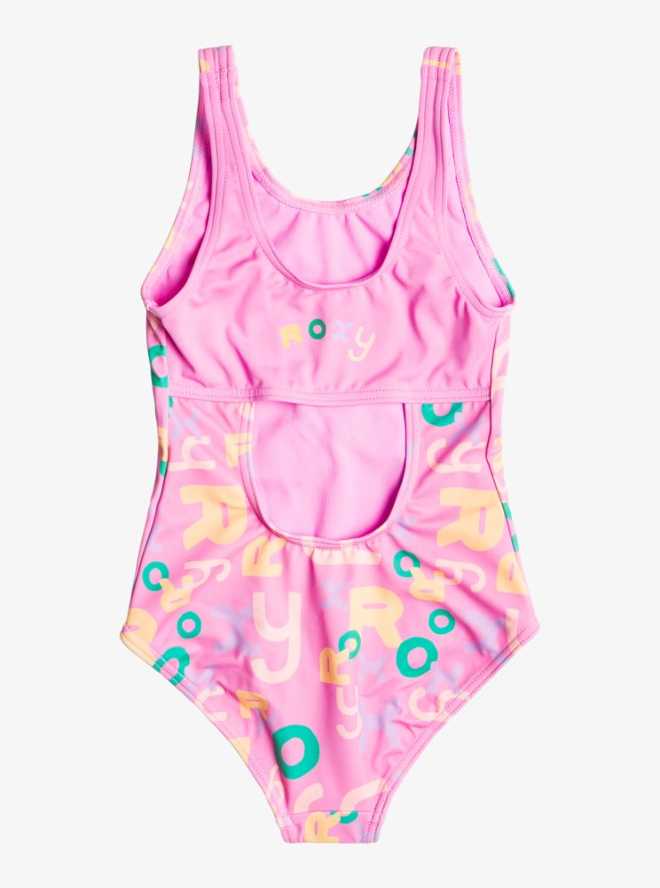 Purple Kids' Roxy 2-7 Funny Bambino One Piece Swimsuits | USA MLQZ-69103