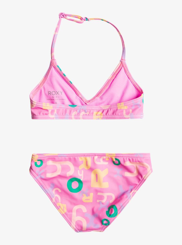 Purple Kids' Roxy 2-7 Funny Bambino Triangle Two Piece Set Bikinis | USA WGAJ-80634