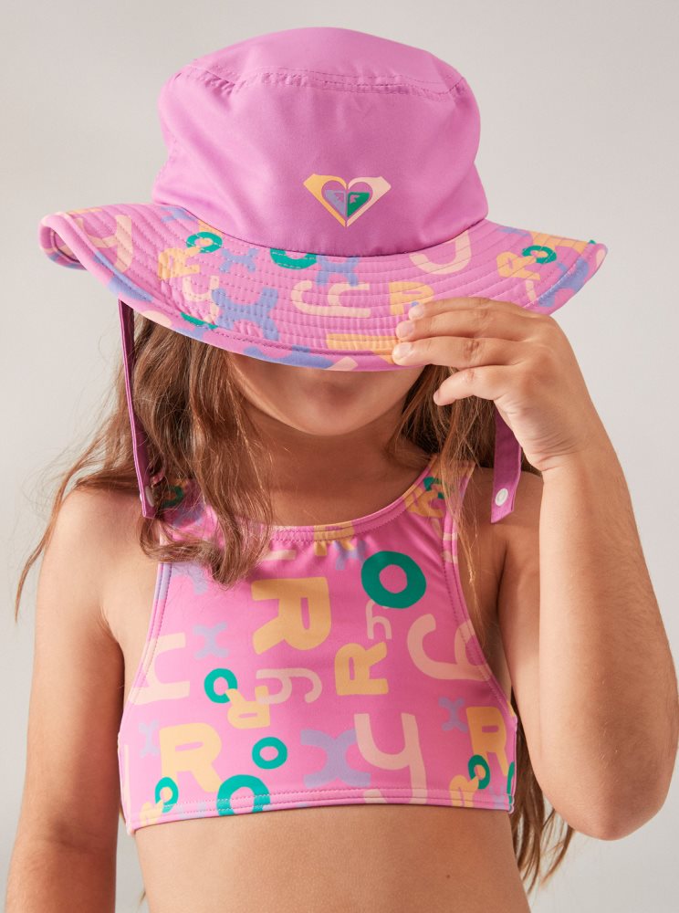 Purple Kids' Roxy 2-7 Pudding Cake Floating Bucket Hats | USA WTPO-42360