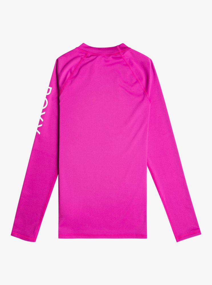 Purple Kids' Roxy 7-16 Whole Hearted Long Sleeve UPF 50 Rashguards | USA CEPZ-45920