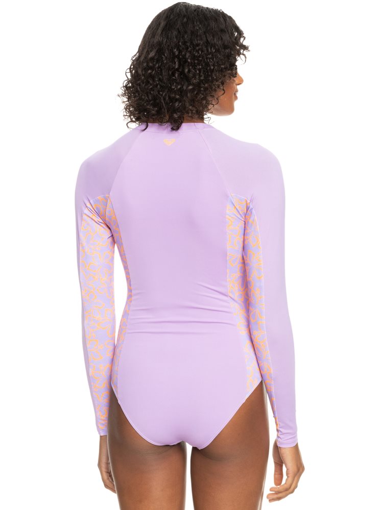 Purple Rose Women's Roxy Onesie Long Sleeve One Piece Swimsuits | USA NFMU-08329