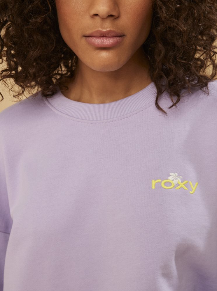 Purple Rose Women's Roxy Surf.Kind.Kate. Sweatshirts | USA OALG-26749