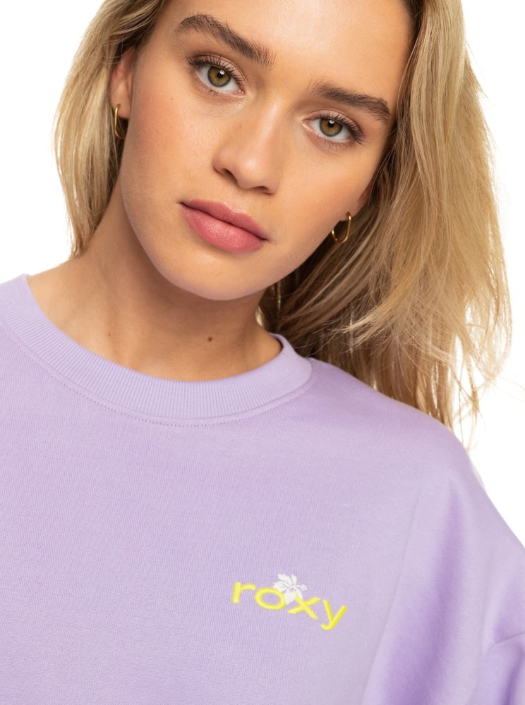 Purple Rose Women's Roxy Surf.Kind.Kate. Sweatshirts | USA OALG-26749