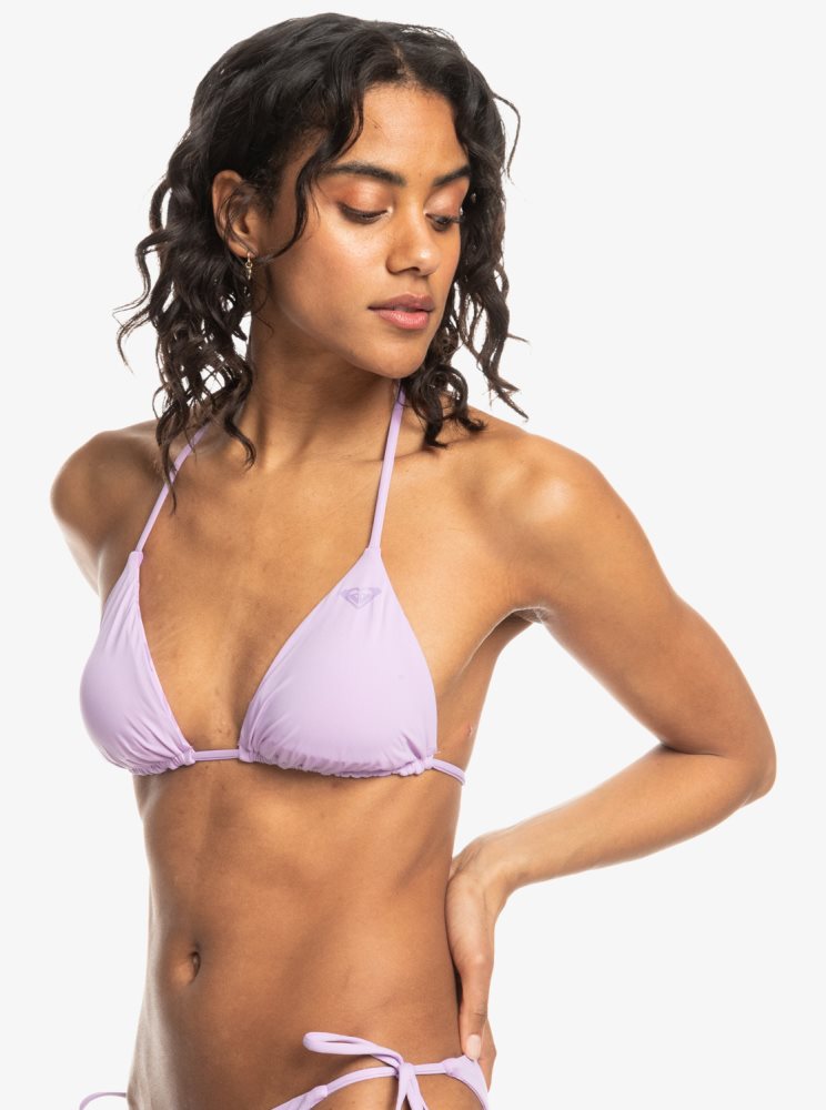 Purple Rose Women's Roxy Surf.Kind.Kate. Reversible Triangle Bikini Tops | USA OEVL-36857