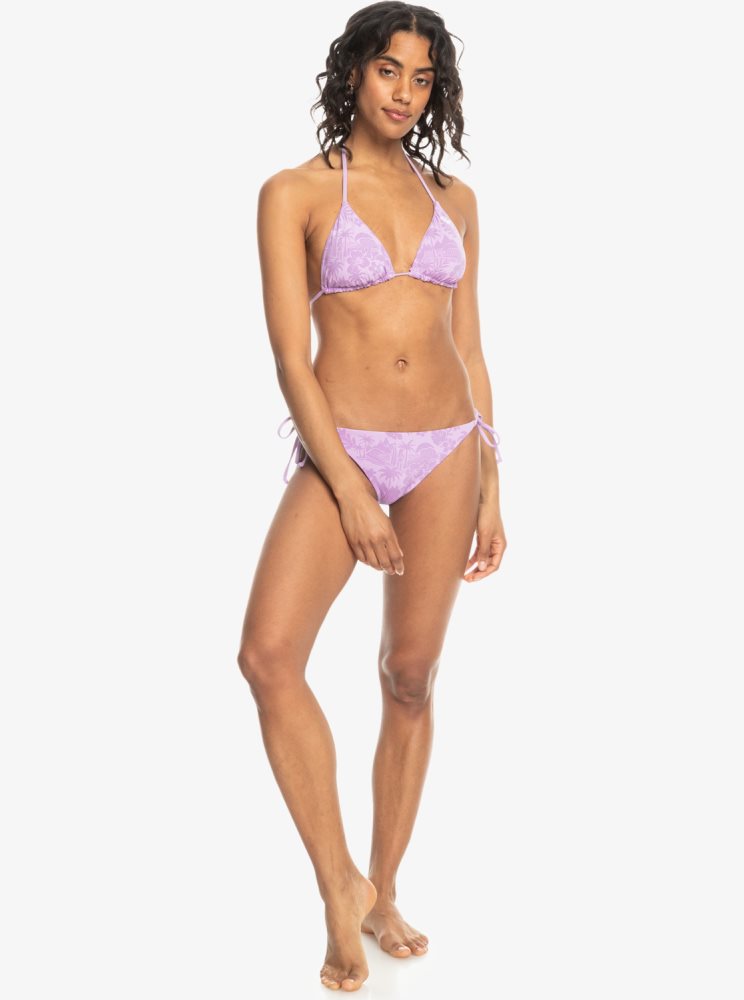 Purple Rose Women's Roxy Surf.Kind.Kate. Reversible Triangle Bikini Tops | USA OEVL-36857