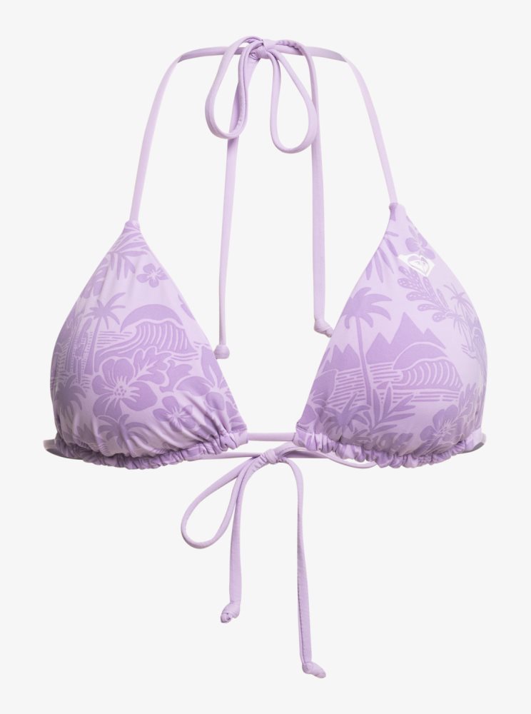 Purple Rose Women's Roxy Surf.Kind.Kate. Reversible Triangle Bikini Tops | USA OEVL-36857