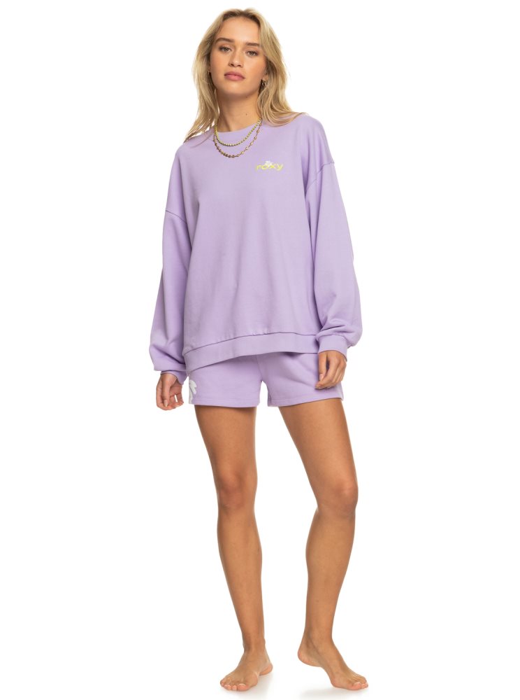 Purple Rose Women's Roxy Surf.Kind.Kate. Sweat Shorts | USA OSRB-62831