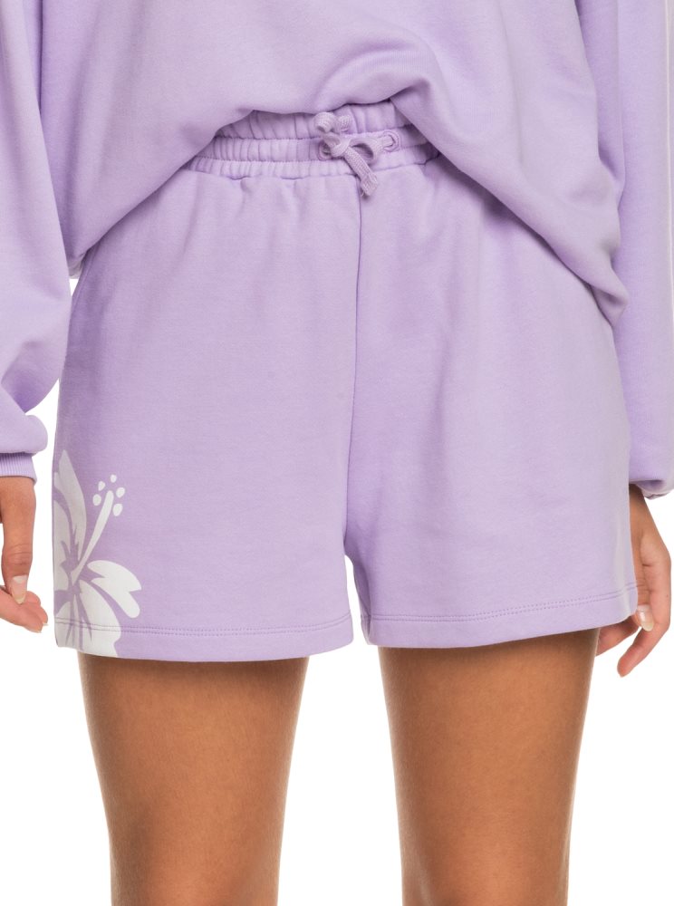 Purple Rose Women's Roxy Surf.Kind.Kate. Sweat Shorts | USA OSRB-62831