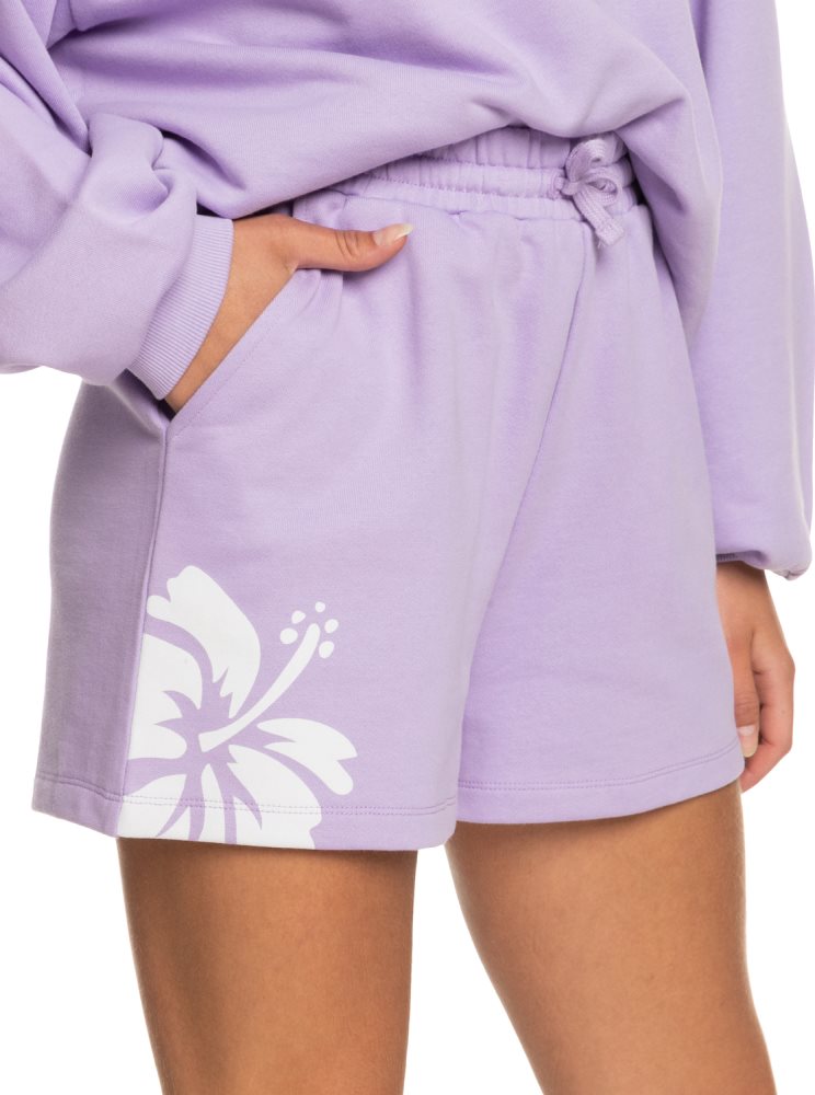 Purple Rose Women's Roxy Surf.Kind.Kate. Sweat Shorts | USA OSRB-62831