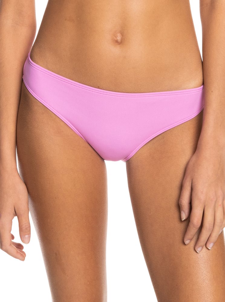 Purple Women\'s Roxy Active Rib Hipster Bot Bikini Bottoms | USA MHYZ-65179