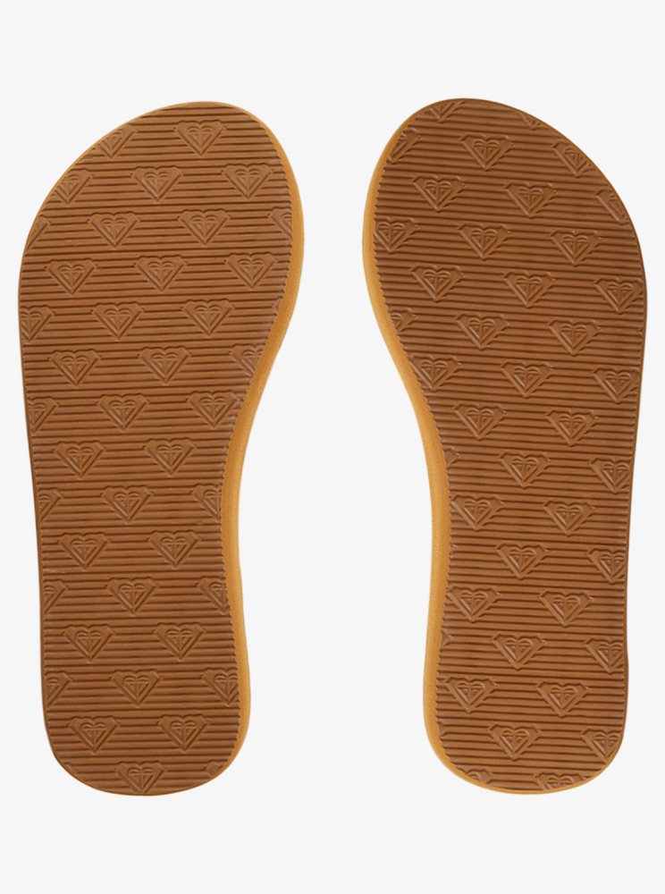 Red Kids' Roxy 4-16 Costas Flip Flops | USA GINK-81937