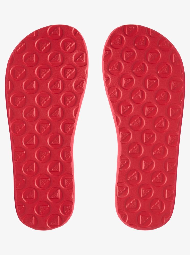 Red Kids' Roxy 4-16 Vista Flip Flops | USA TEAR-51937