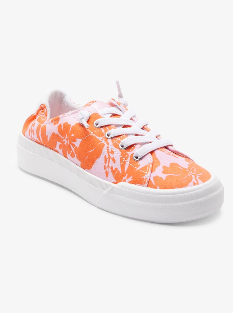 Red / Pink Women's Roxy Surf.Kind.Kate. Sneakers | USA FCMV-65371