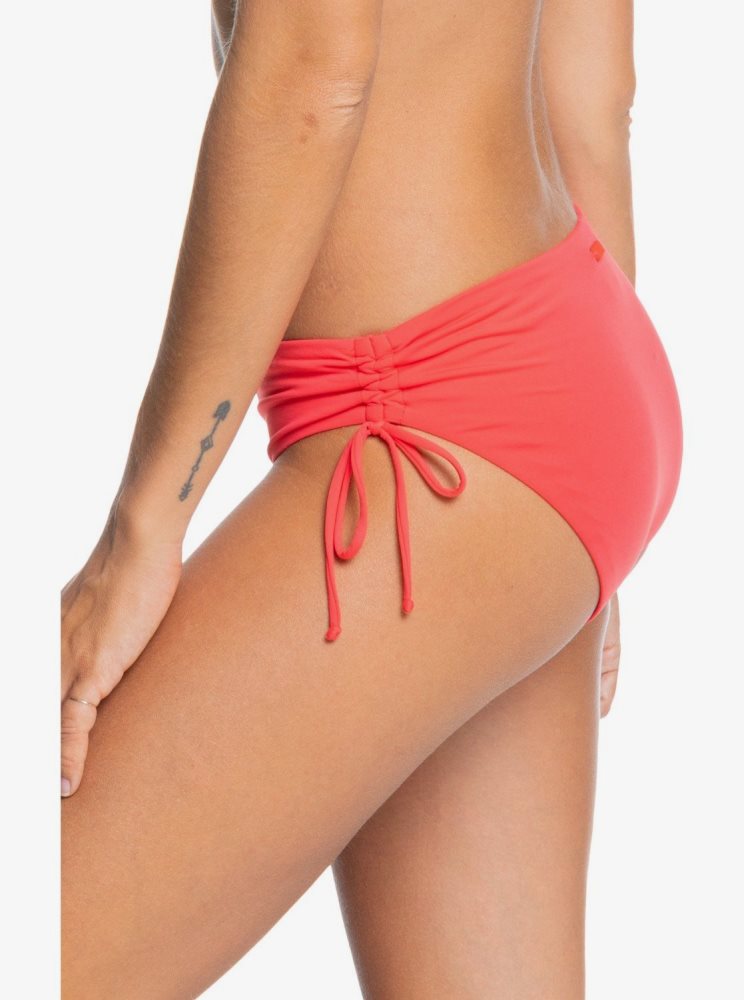 Red Women's Roxy Sd Beach Classics Fa Hipster B Separate Bikini Bottoms | USA TZGB-78604